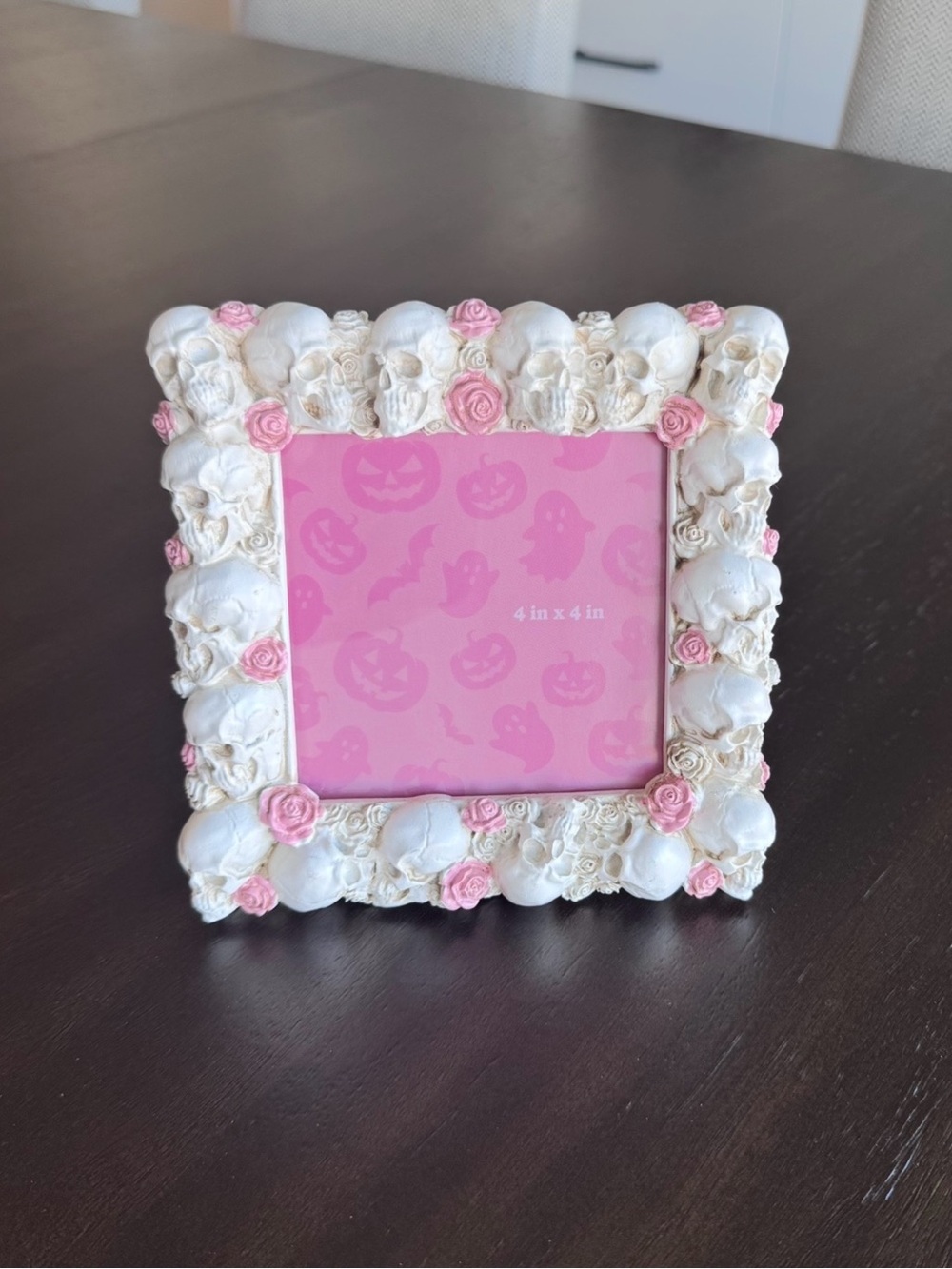 Skull and Floral Picture Frame
